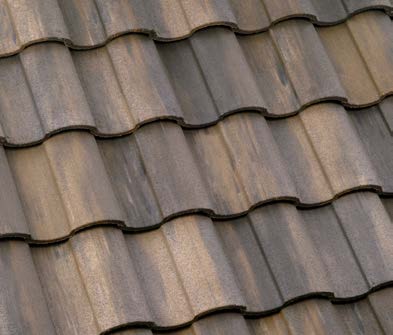 Eagle Roofing brochure close-up showing the texture and curved profile of roof tile